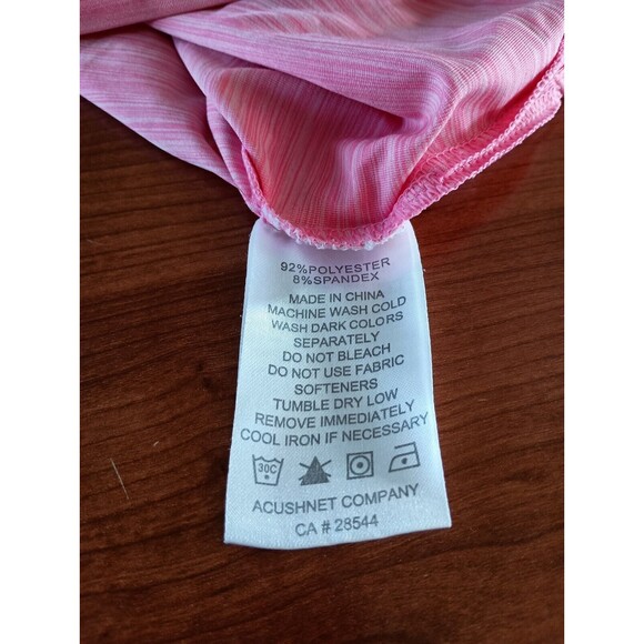 Footjoy Golf Shirt Polo Men's XL Pink Stretch Logo Short Sleeve Zebra Print - Picture 6 of 8